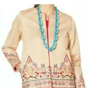 Rara Avis by Iris Apfel Embroidered Short Jacket Coat Topper Sz Small